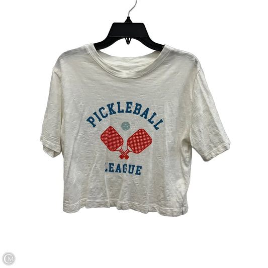 Top Short Sleeve By Lou And Grey In White, Size: S