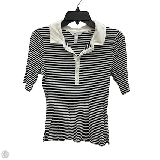 Top Short Sleeve By Spanx In Striped Pattern, Size: S