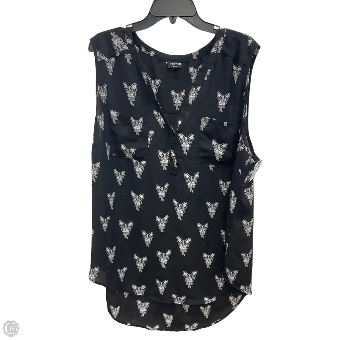 Top Sleeveless By Torrid In Black, Size: 3x