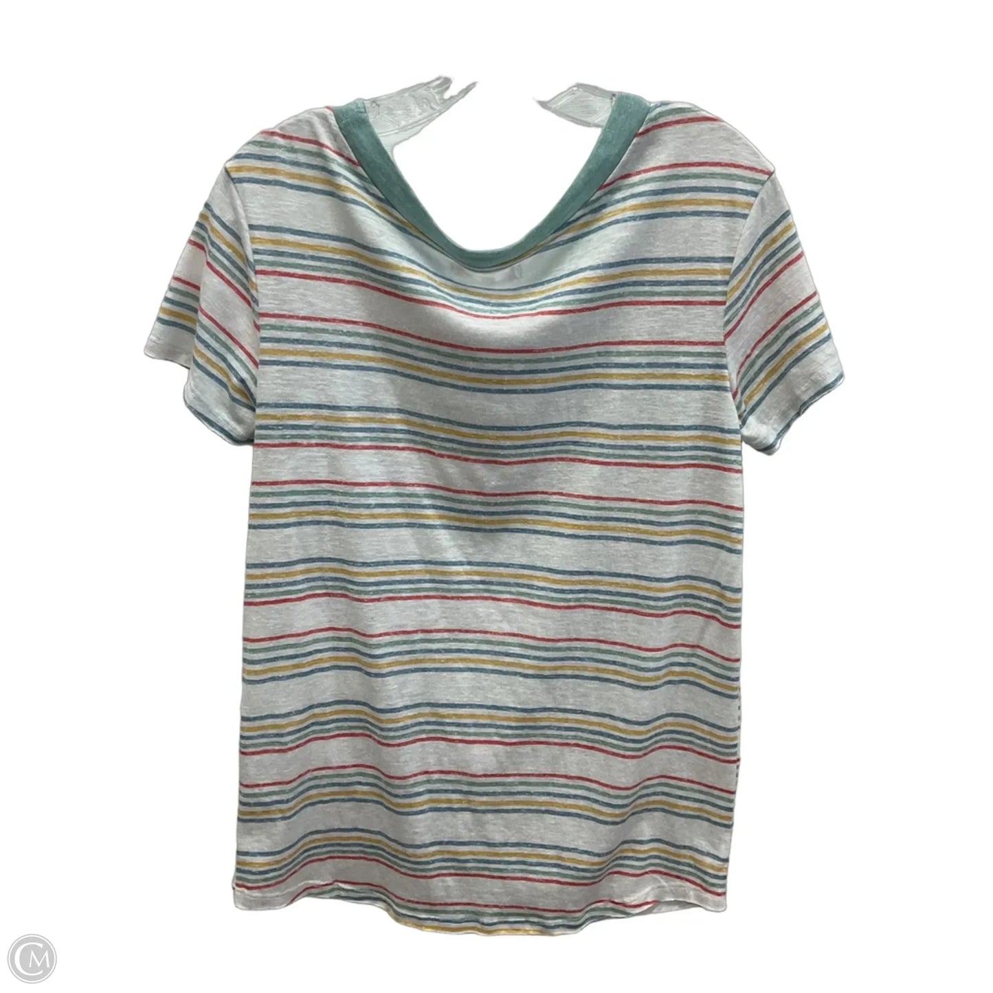 Top Short Sleeve By C And C In Striped Pattern, Size: M