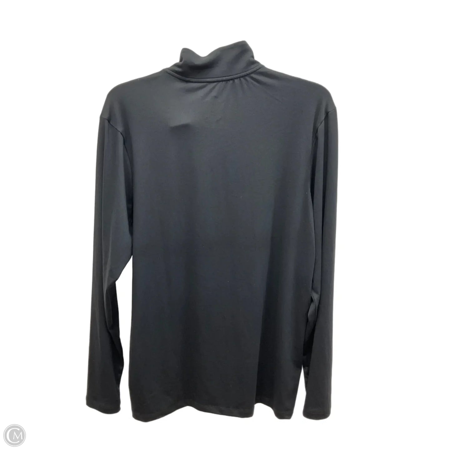 Athletic Top Long Sleeve Collar By Antigua In Black, Size: M
