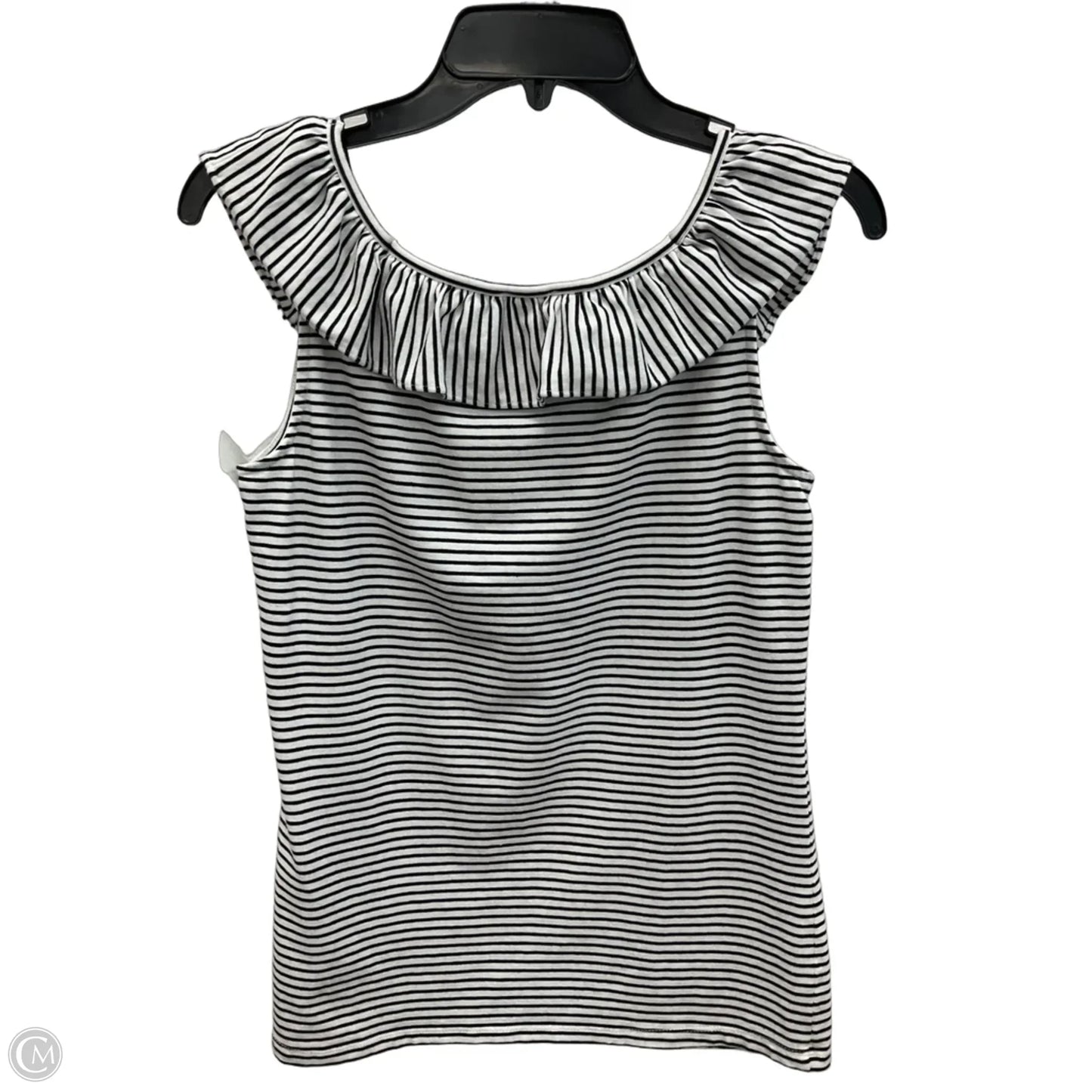 Top Short Sleeve By Talbots In Striped Pattern, Size: S