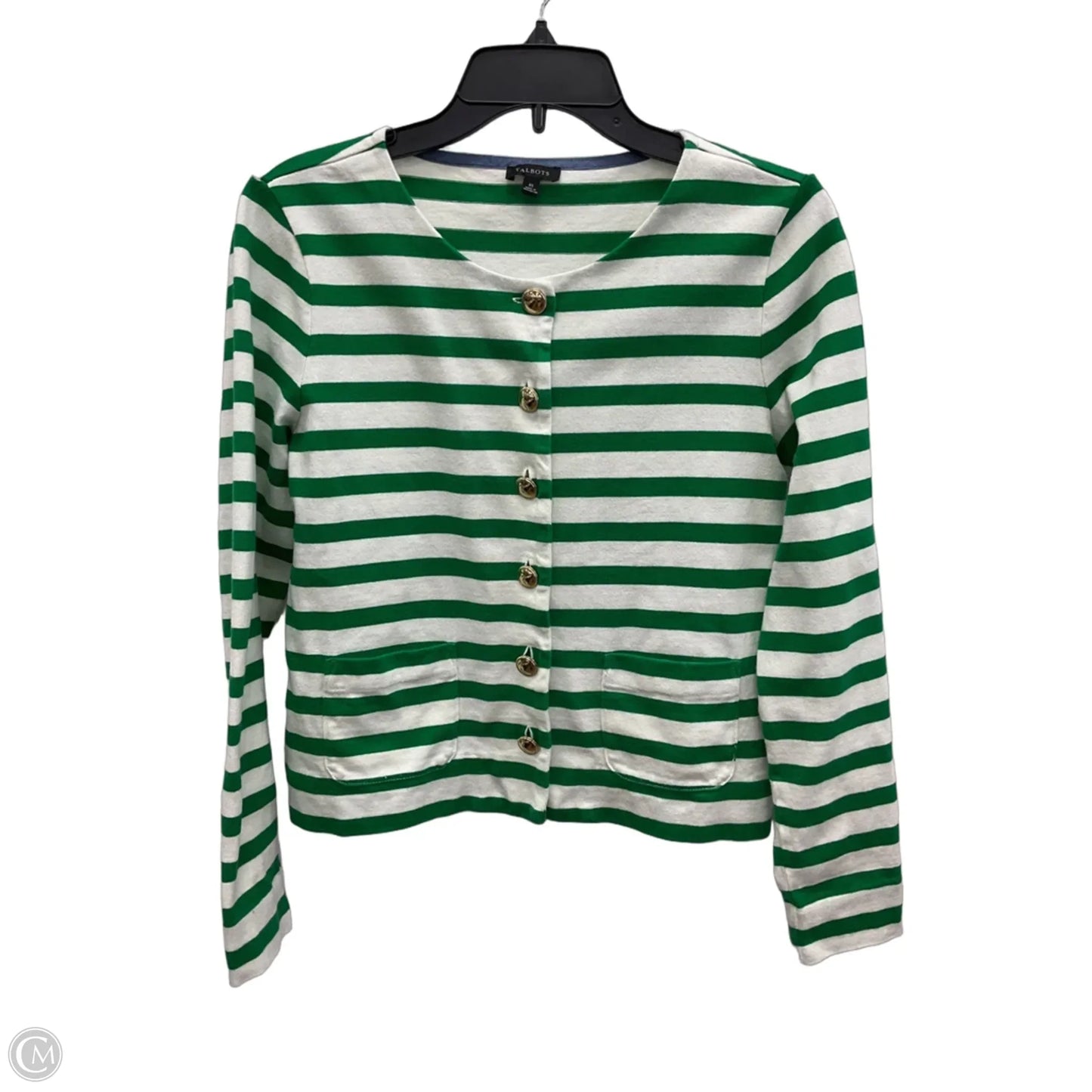 Top Long Sleeve By Talbots In Striped Pattern, Size: Xs