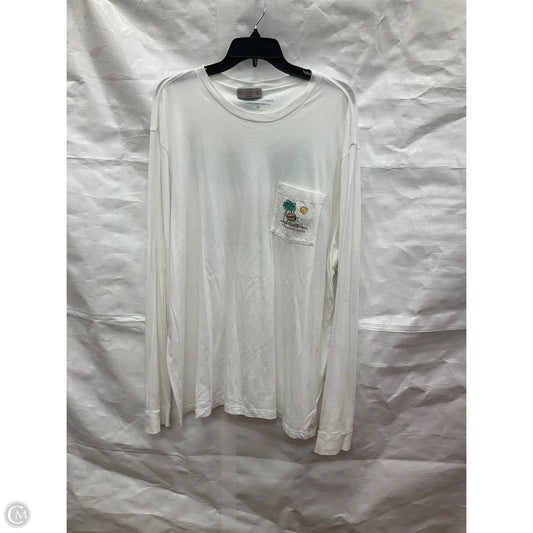 Top Long Sleeve By Vineyard Vines In White, Size: Xl