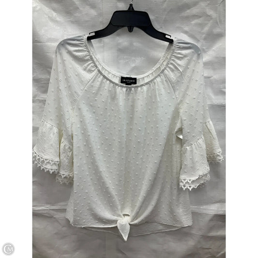 Top 3/4 Sleeve By In Studio In White, Size: Sp