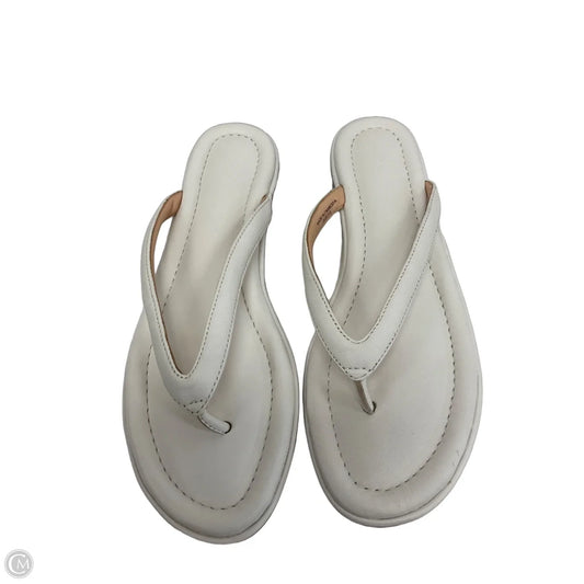 Sandals Flip Flops By J. Crew In White, Size: 9.5