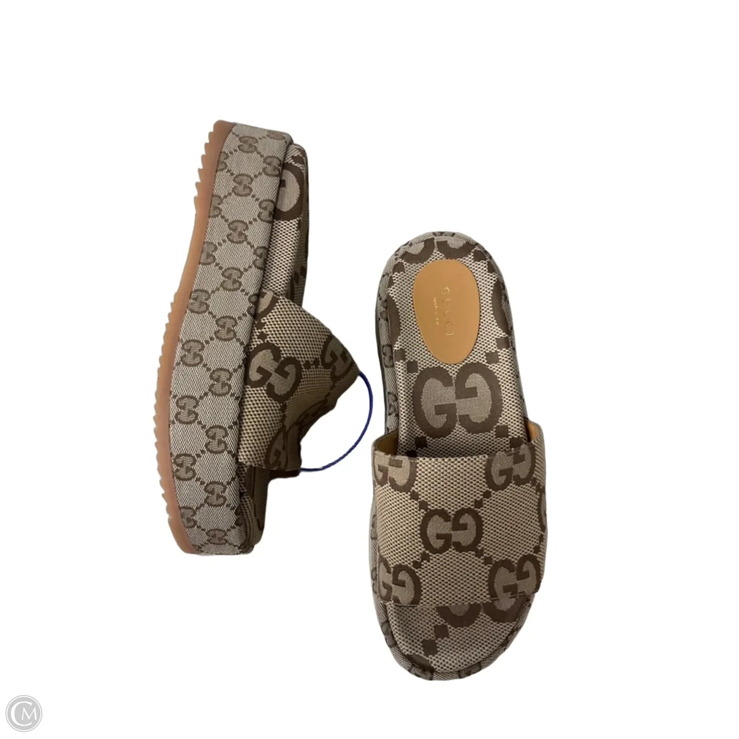 Shoes Luxury Designer By Gucci In Brown, Size: 8