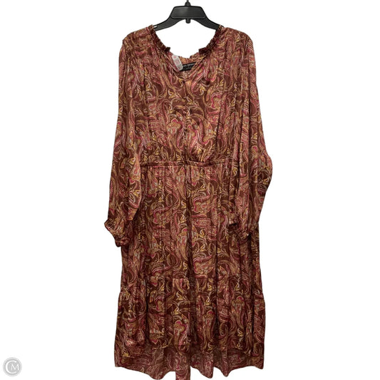Dress Casual Maxi By Lane Bryant In Brown, Size: 2x