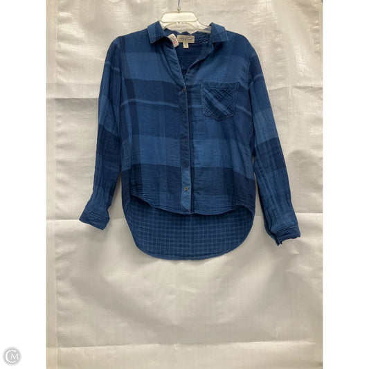 Blouse Long Sleeve By Cloth And Stone In Blue, Size: Xs