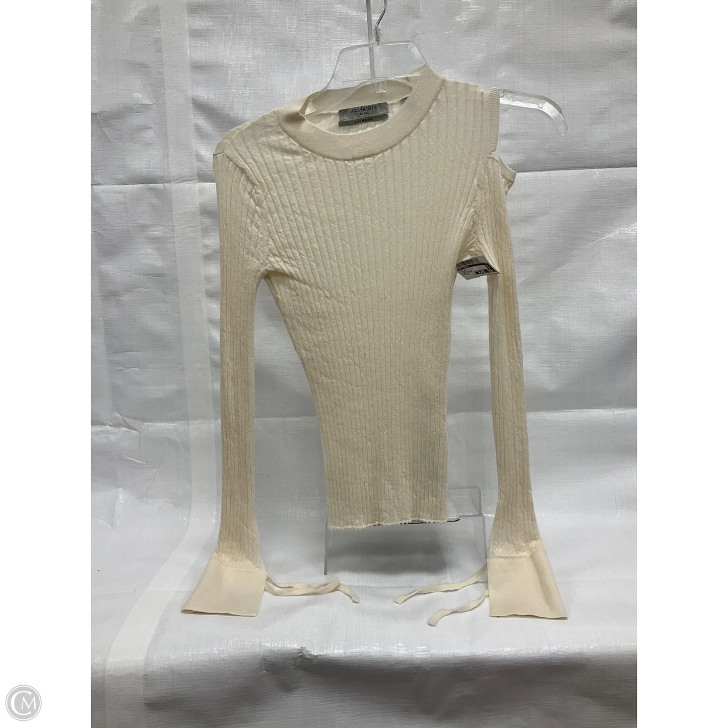 Top Long Sleeve By All Saints In Cream, Size: S