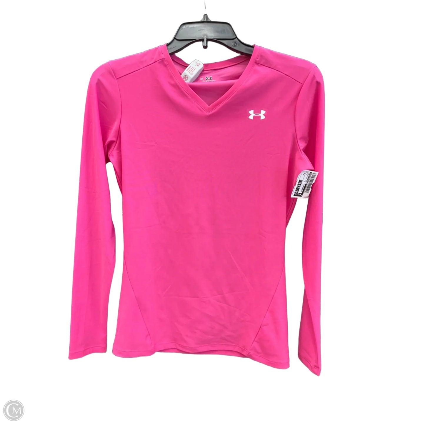 Athletic Top Long Sleeve Crewneck By Under Armour In Pink, Size: L