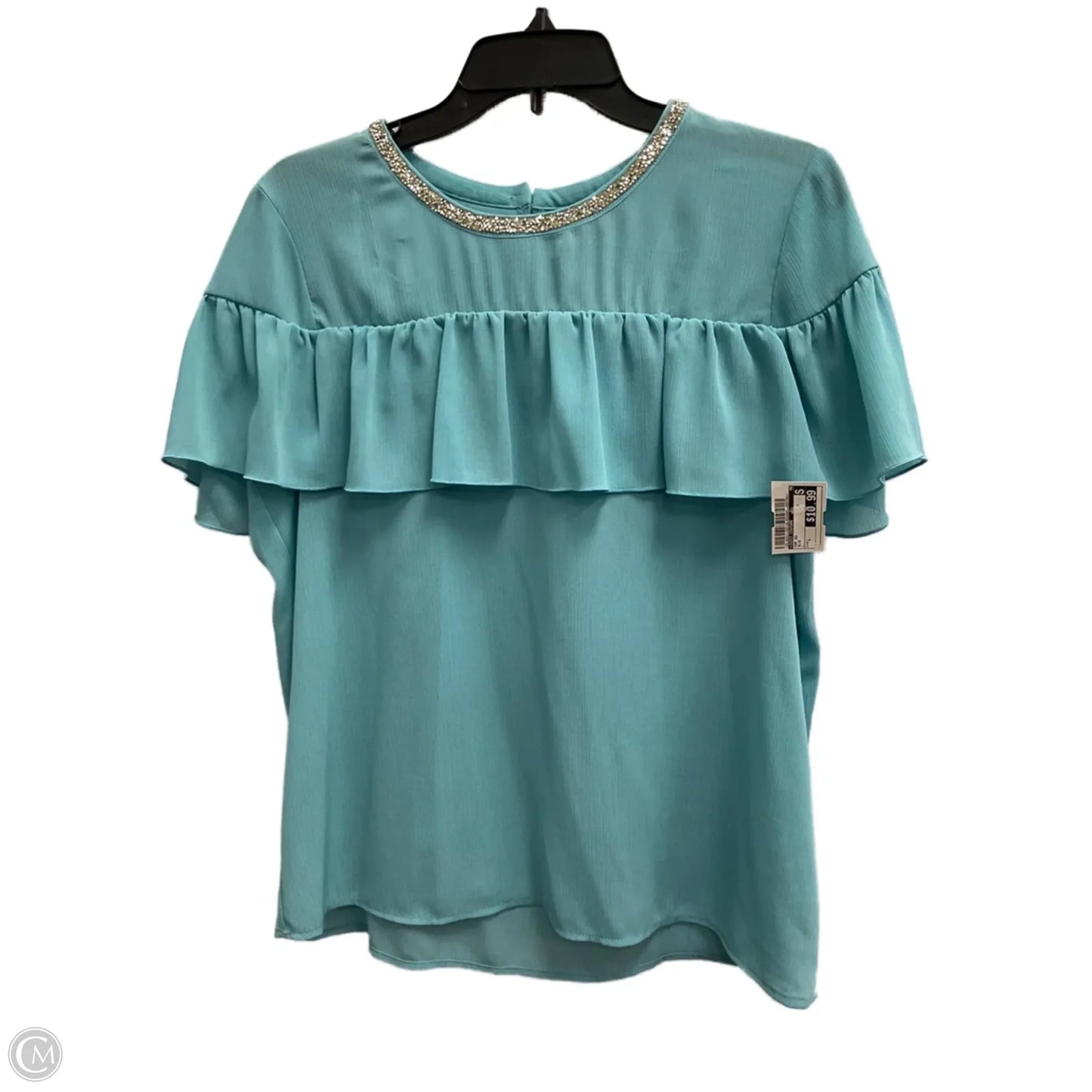 Top Short Sleeve By Juicy Couture In Blue, Size: L