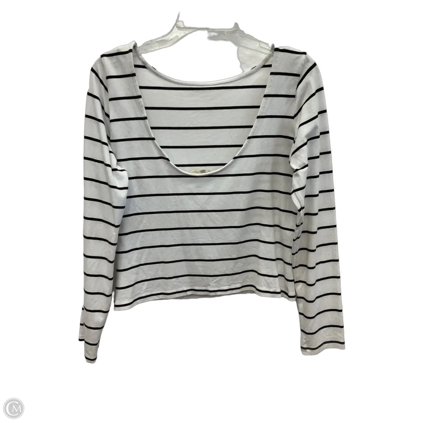 Top Long Sleeve By Madewell In Striped Pattern, Size: Xl