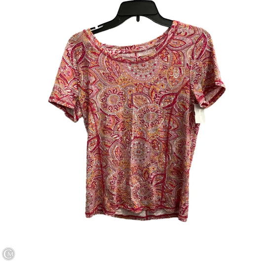 Top Short Sleeve By Talbots In Pink, Size: S