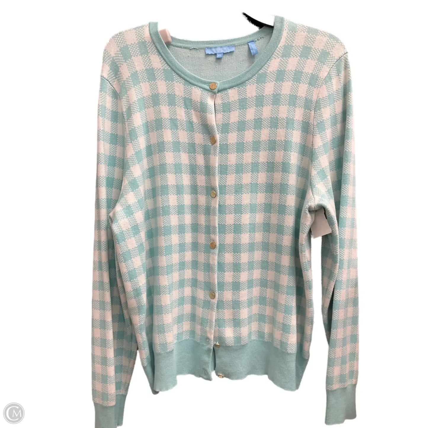 Cardigan By Draper James In Plaid Pattern, Size: Xl