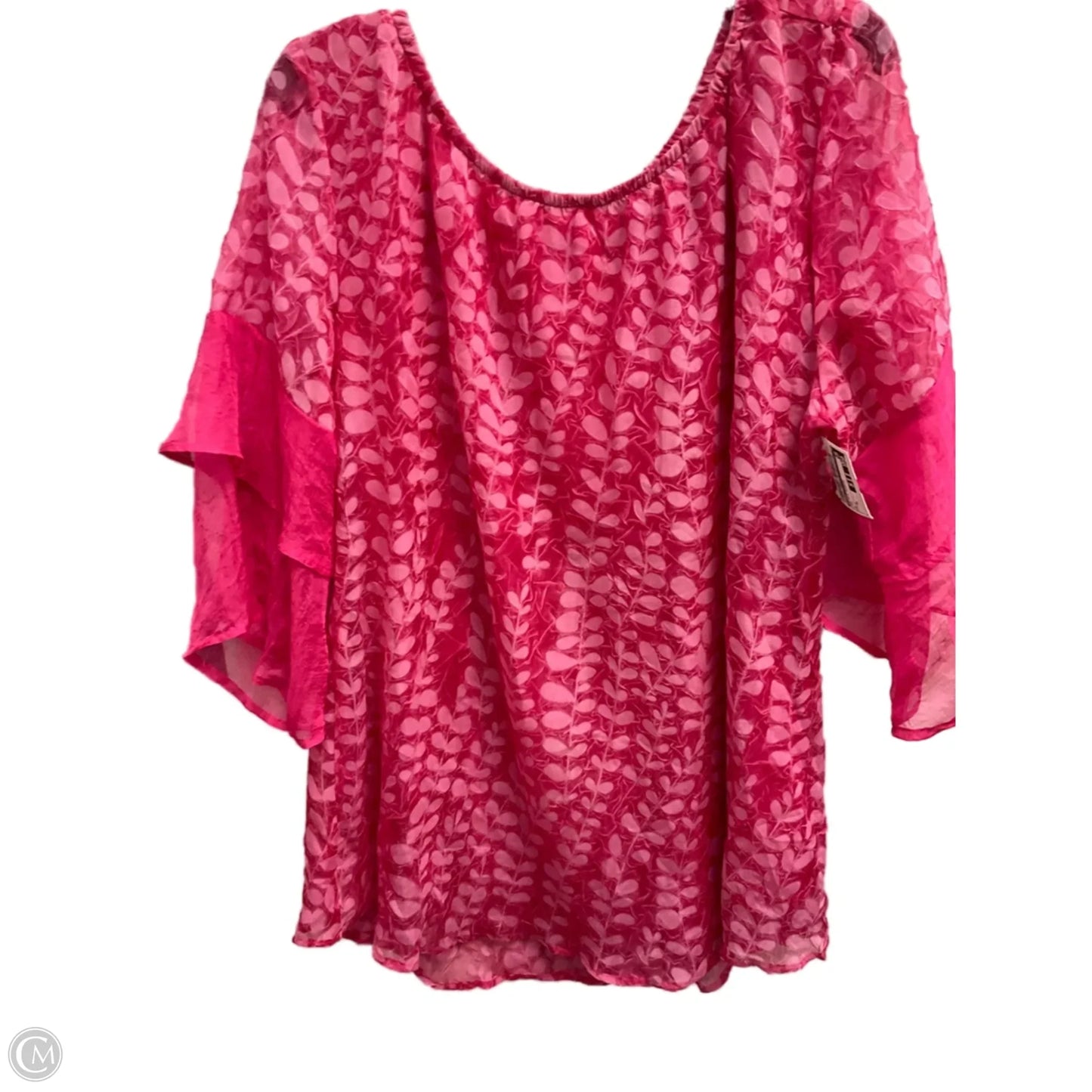 Top 3/4 Sleeve By Ethyl In Pink, Size: Xl