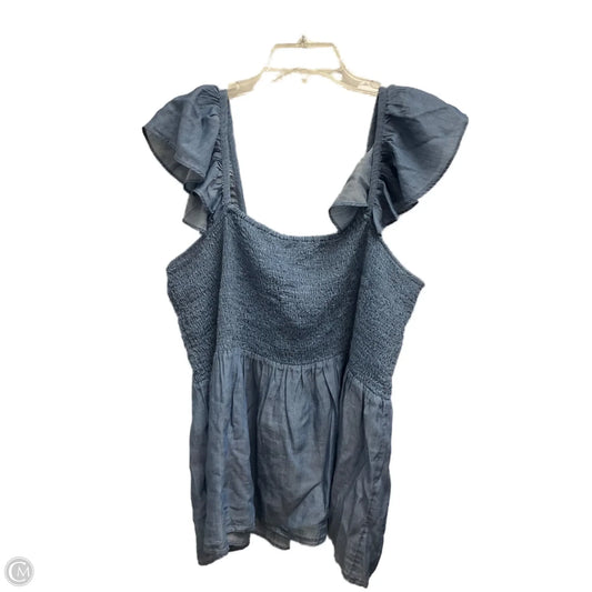 Top Sleeveless By Loft In Blue, Size: Xl