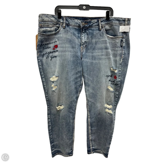 Jeans Cropped By Silver In Blue Denim, Size: 18