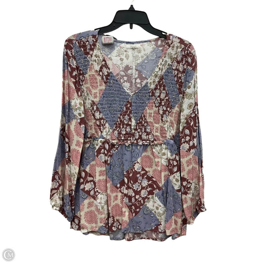 Top Long Sleeve By Maurices In Multi-colored, Size: L
