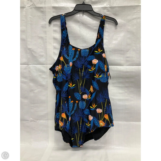 Swimsuit By Clothes Mentor In Floral Print, Size: 26