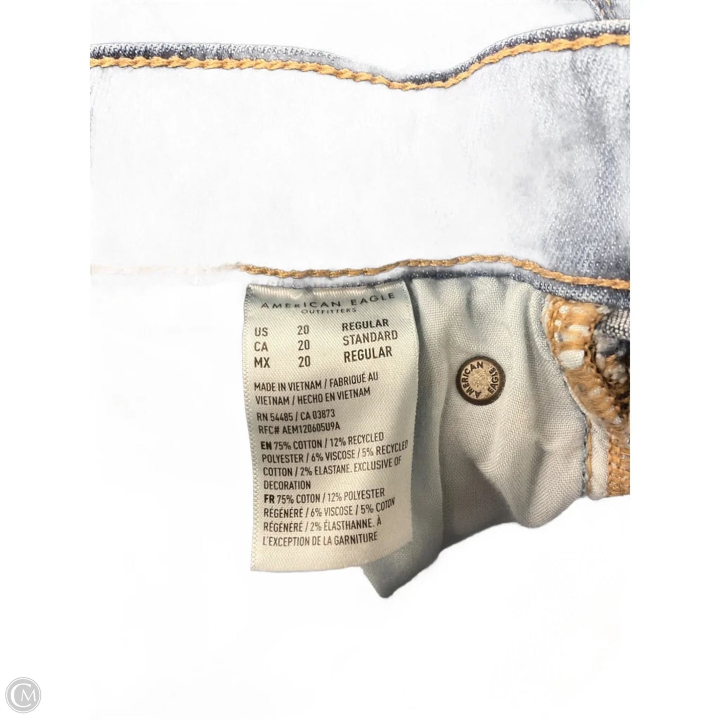 Jeans Boot Cut By American Eagle In Blue Denim, Size: 20