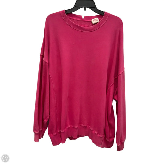 Athletic Top Long Sleeve Crewneck By Aerie In Pink, Size: Xl