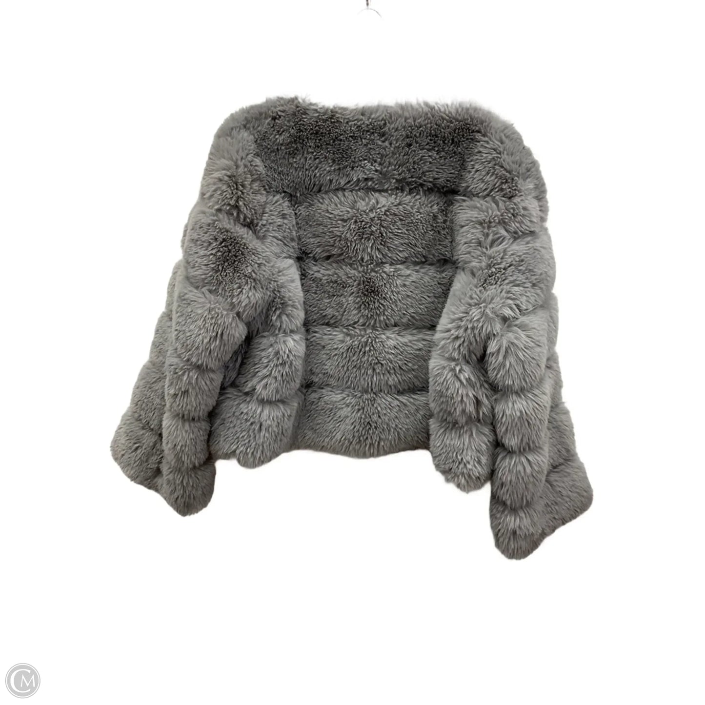 Coat Faux Fur & Sherpa By Clothes Mentor In Grey, Size: 3x