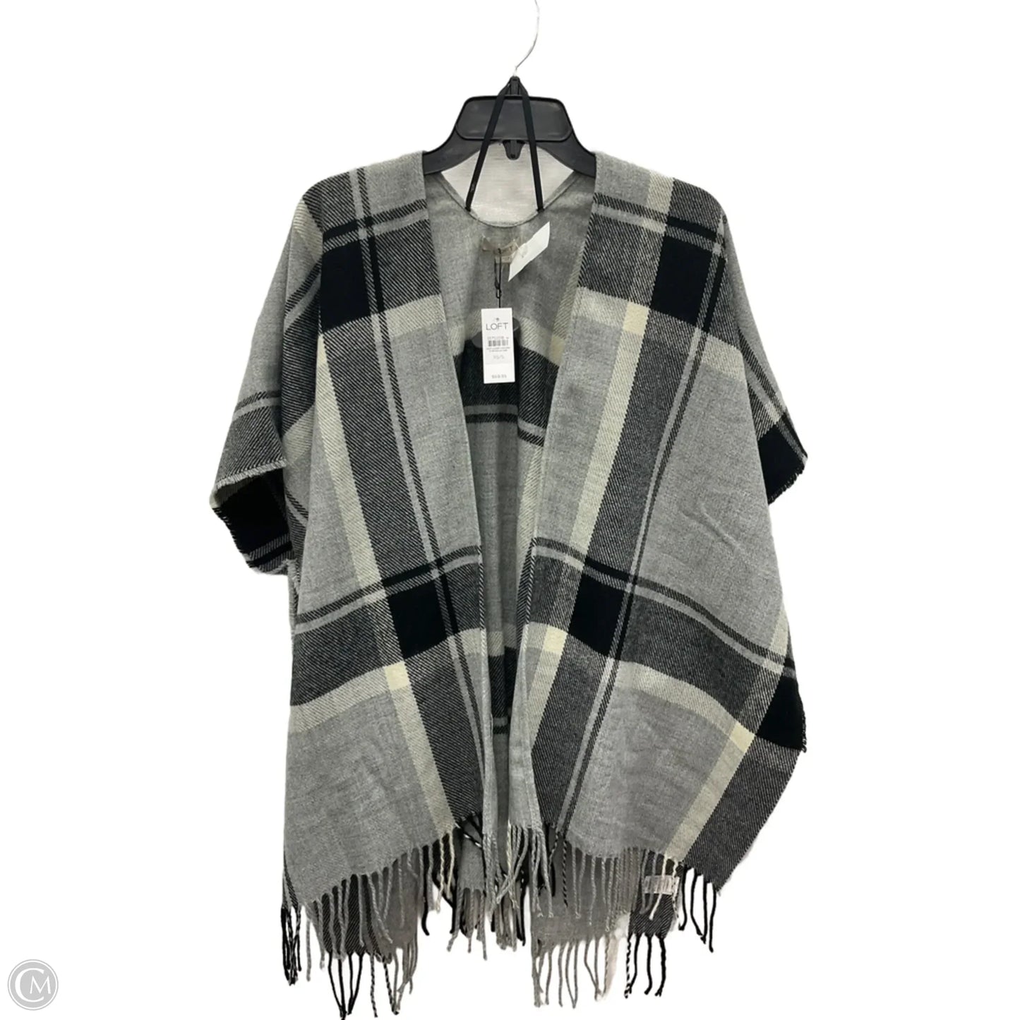 Shawl By Loft In Plaid Pattern, Size: Xs