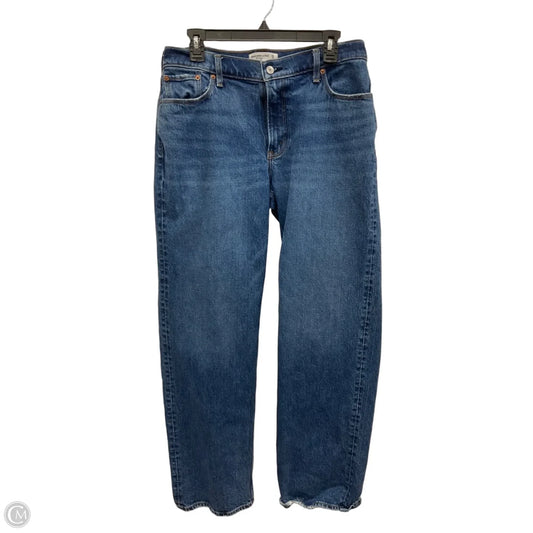Jeans Wide Leg By Abercrombie And Fitch In Blue Denim, Size: 8
