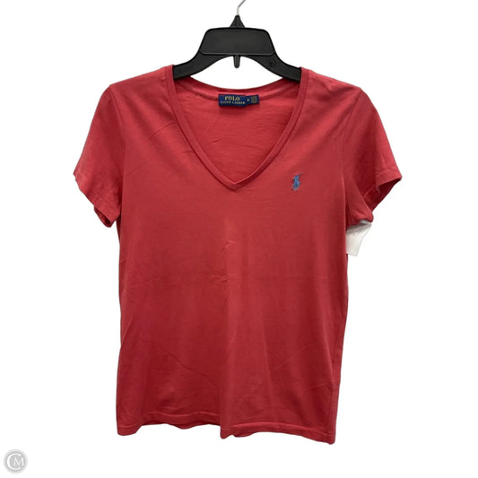 Top Short Sleeve By Polo Ralph Lauren In Red, Size: M