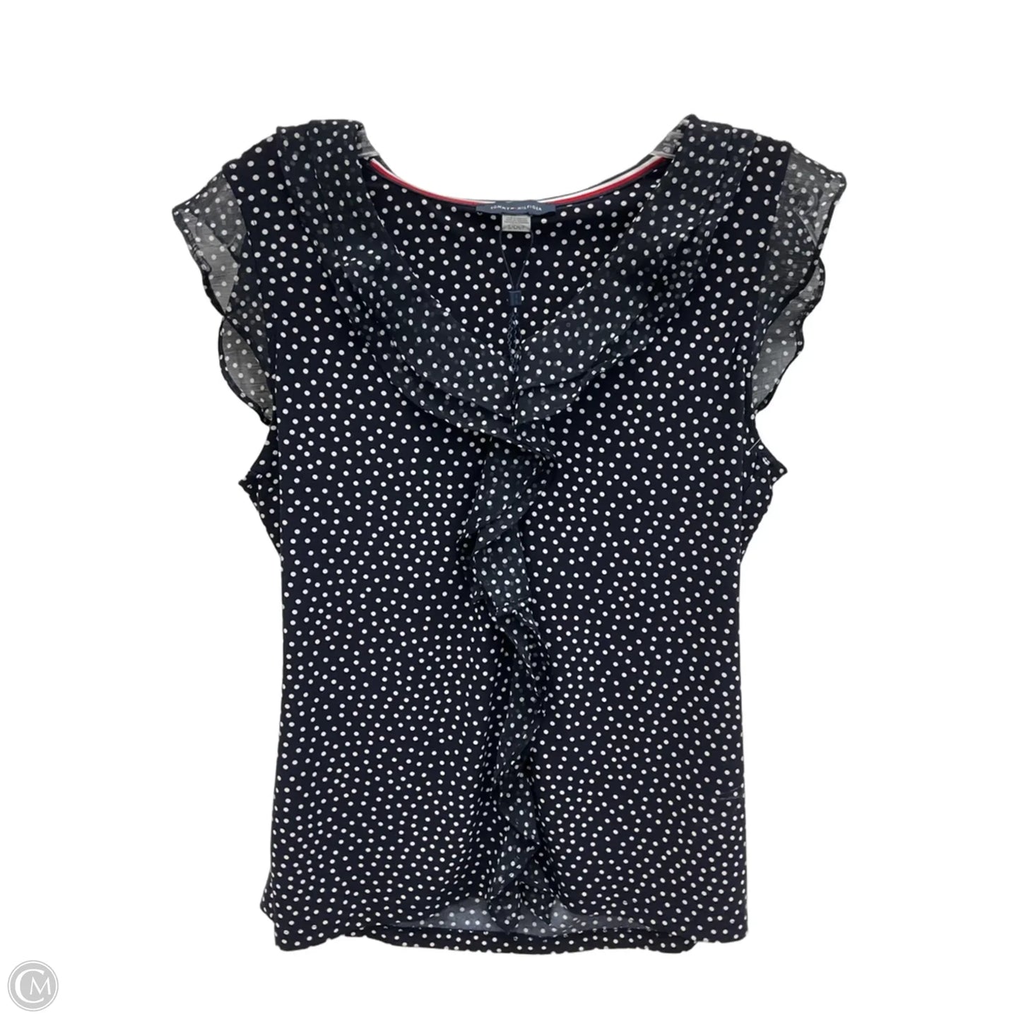 Top Short Sleeve By Tommy Hilfiger In Polkadot Pattern, Size: S