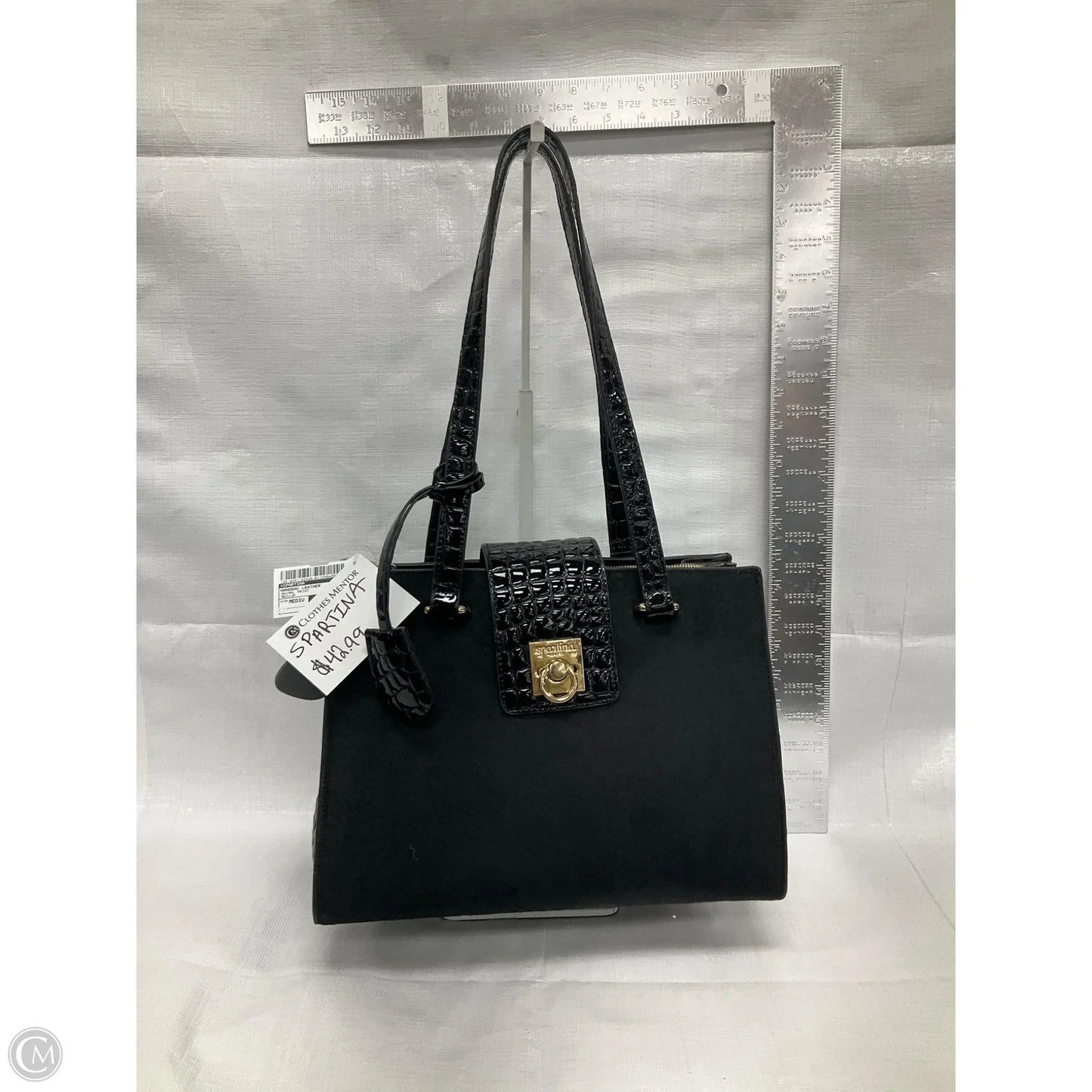 Handbag Leather By Spartina, Size: Medium