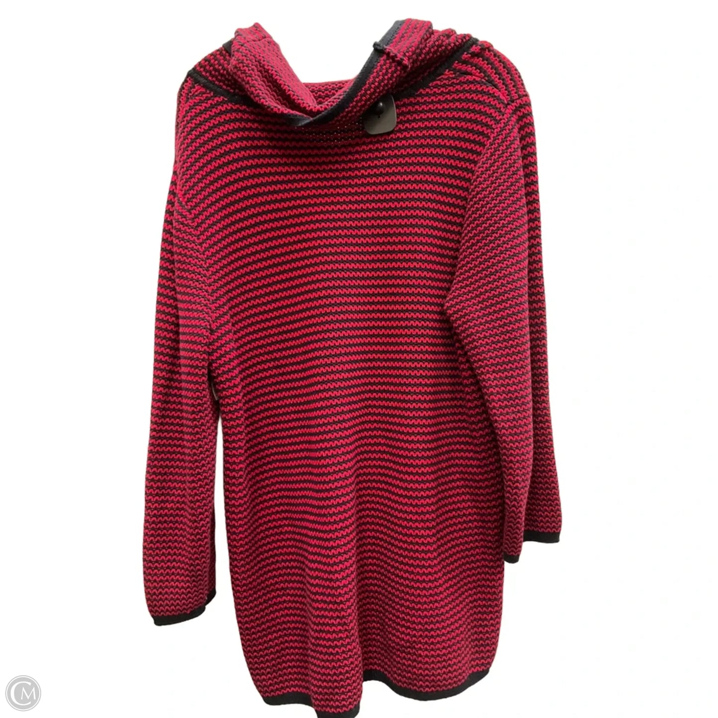 Sweater By Calvin Klein In Black & Red, Size: Xl