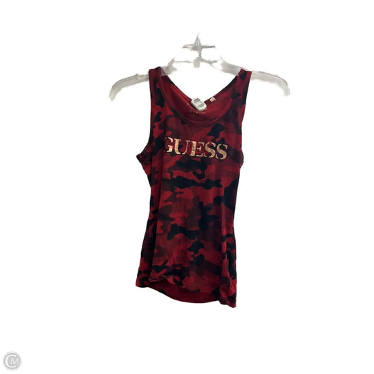 Top Sleeveless By Guess In Red, Size: Xs