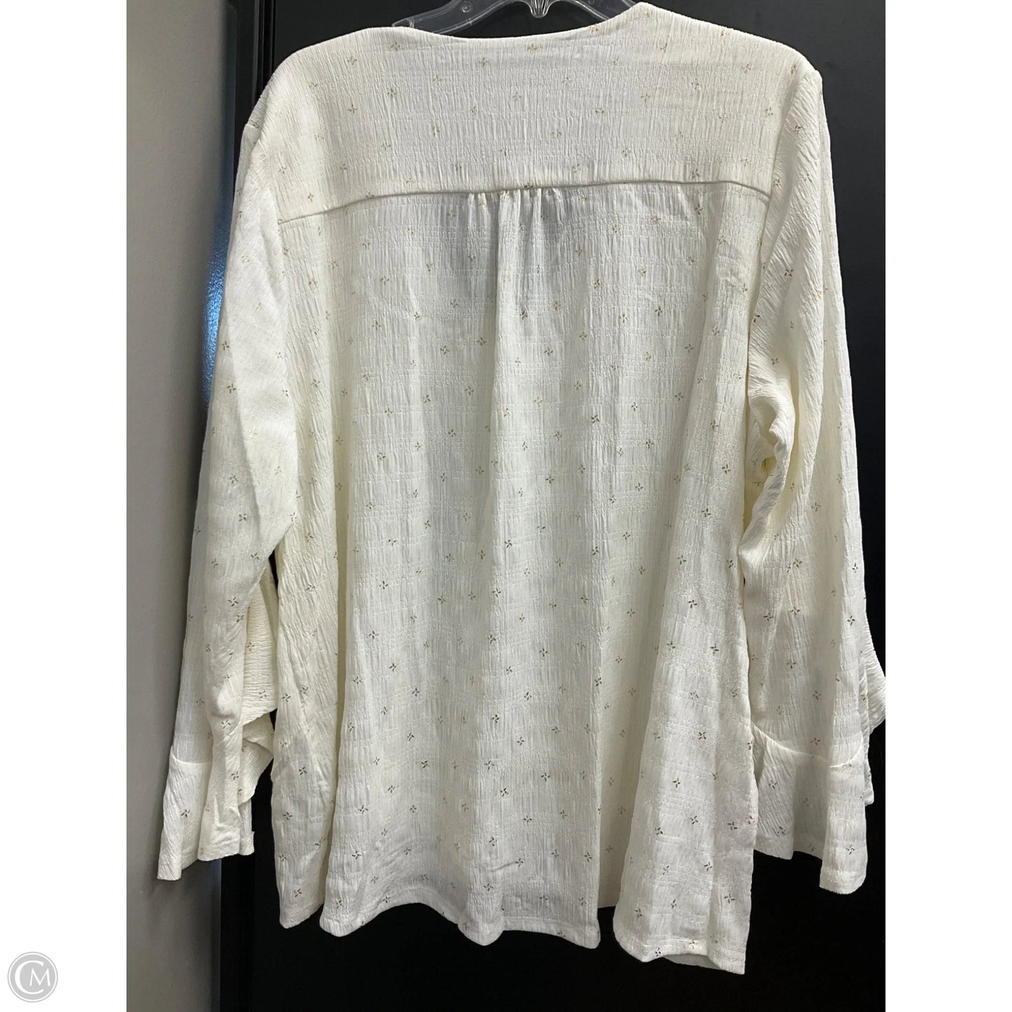 Top 3/4 Sleeve By Vince Camuto In Cream, Size: Xl
