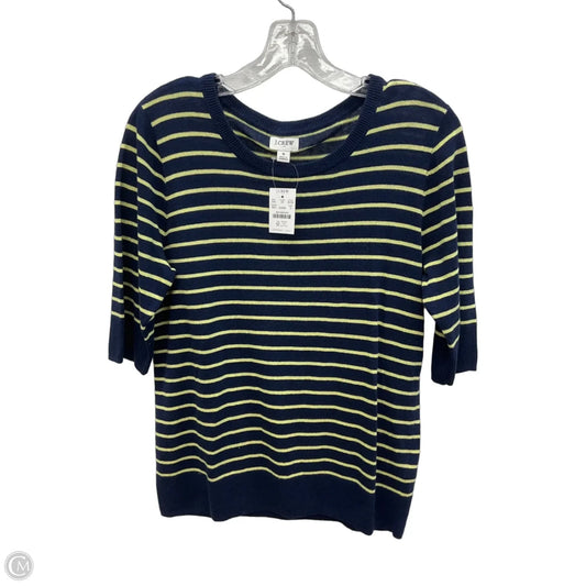 Top Short Sleeve By J. Crew In Blue & Yellow, Size: S