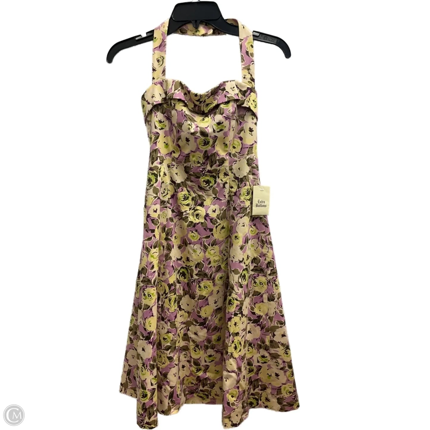 Dress Party Short By Moda Intl In Purple & Yellow, Size: 0