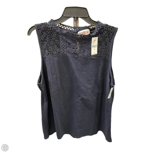 Top Sleeveless By Lane Bryant In Navy, Size: Xl