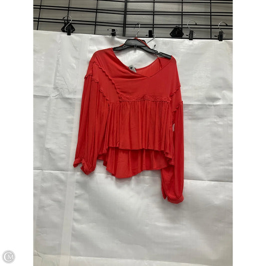 Top Long Sleeve By Chelsea And Violet In Orange, Size: S