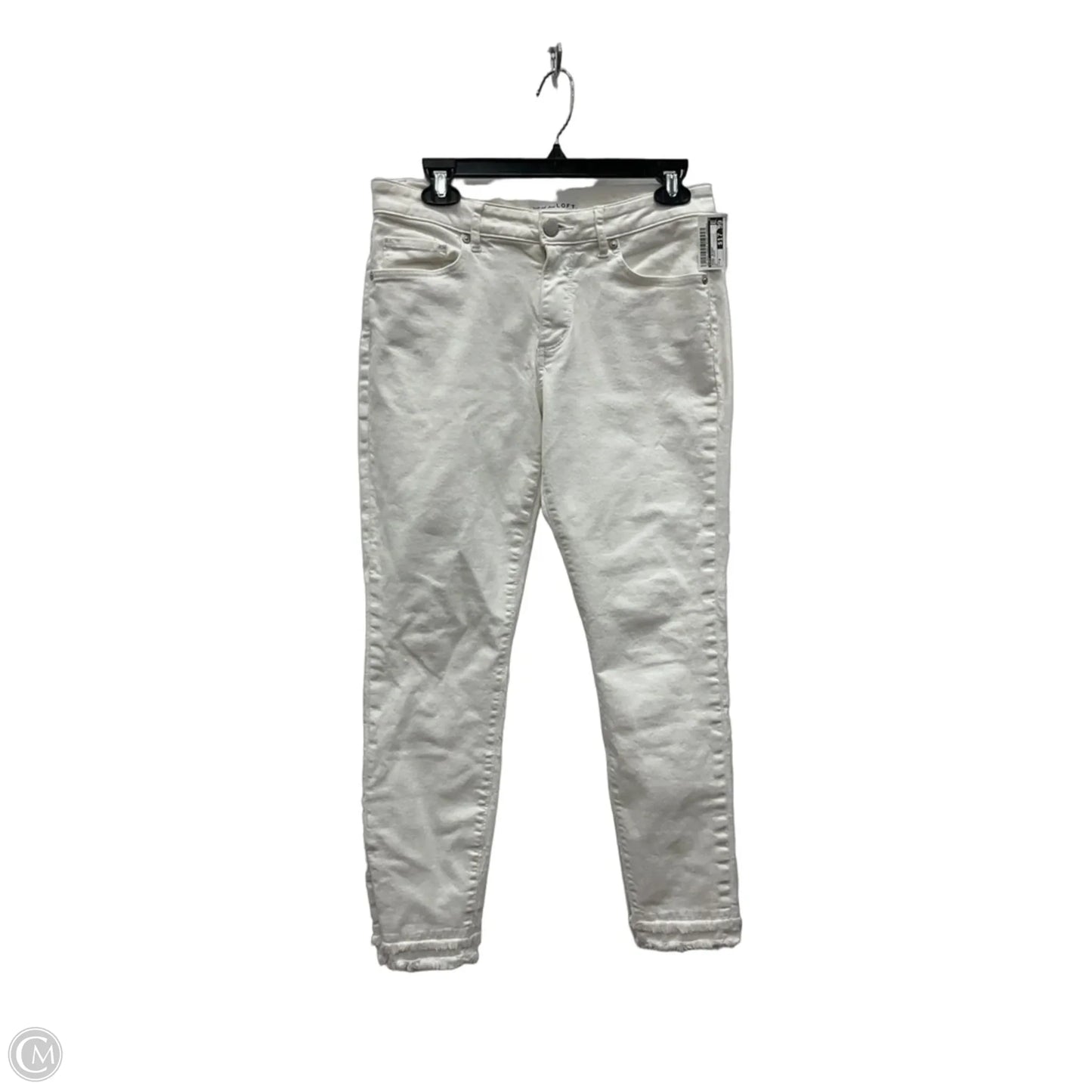 Jeans Skinny By Loft In White Denim, Size: 8