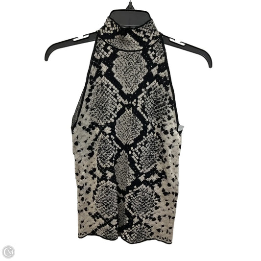 Top Sleeveless By Zara In Black & Cream, Size: S
