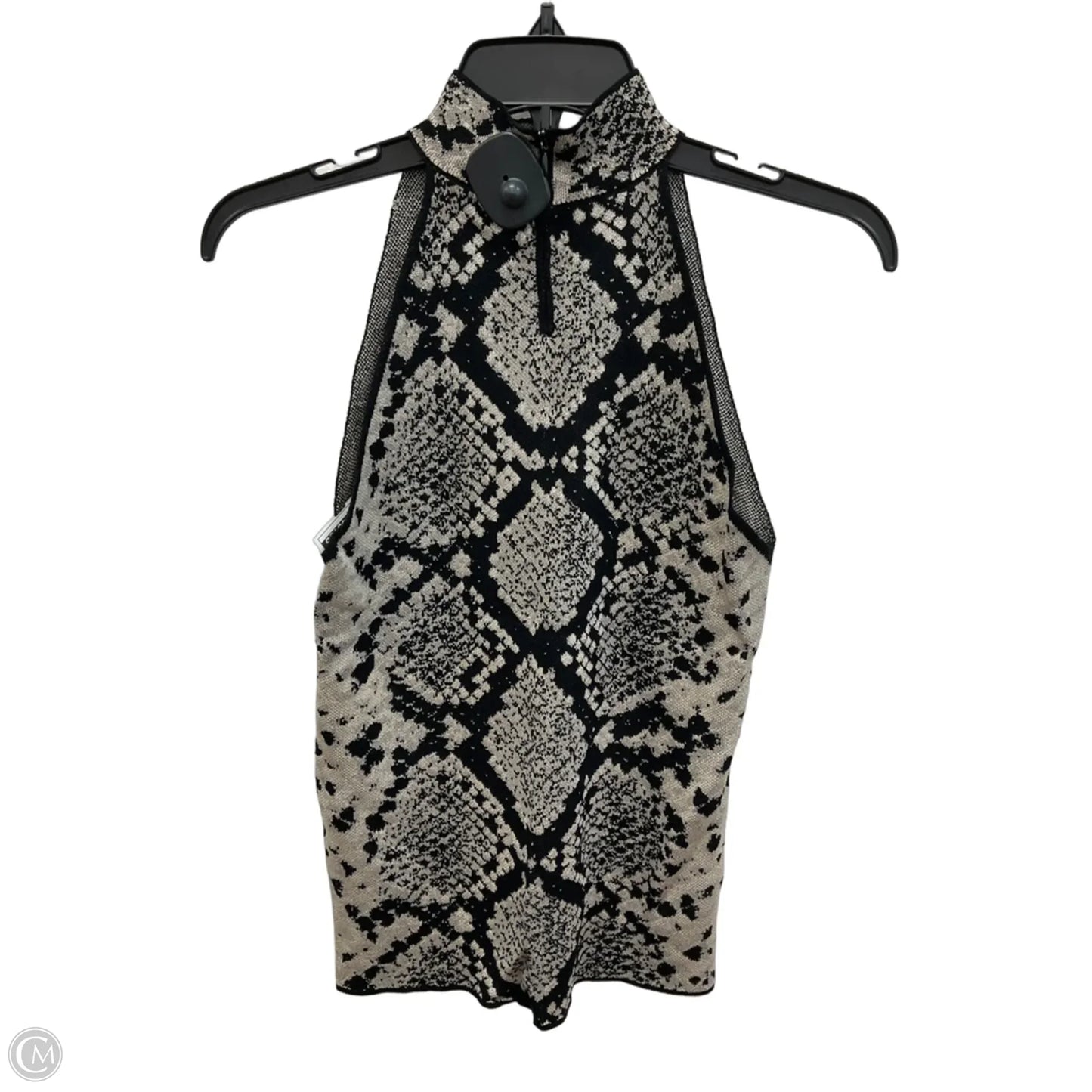 Top Sleeveless By Zara In Black & Cream, Size: S
