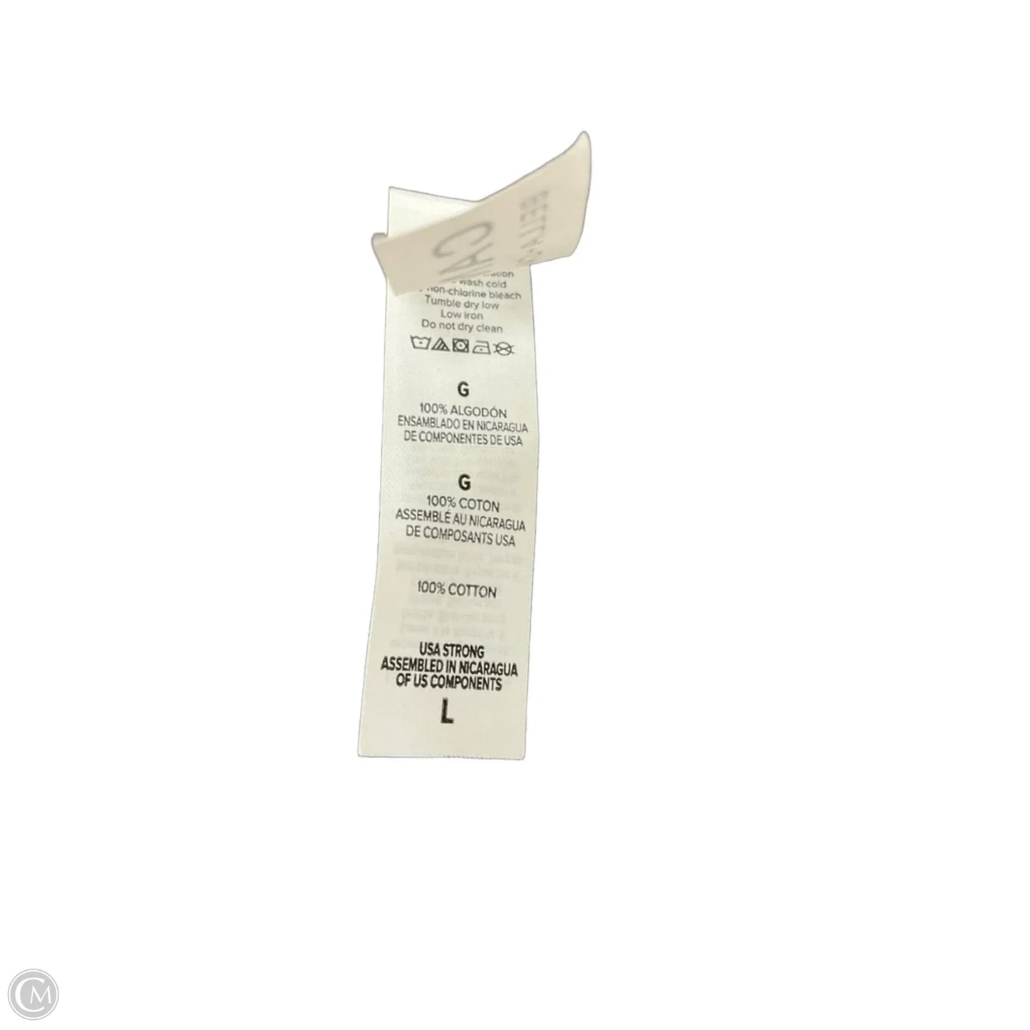 Top Short Sleeve Basic By Canvas In Grey, Size: L