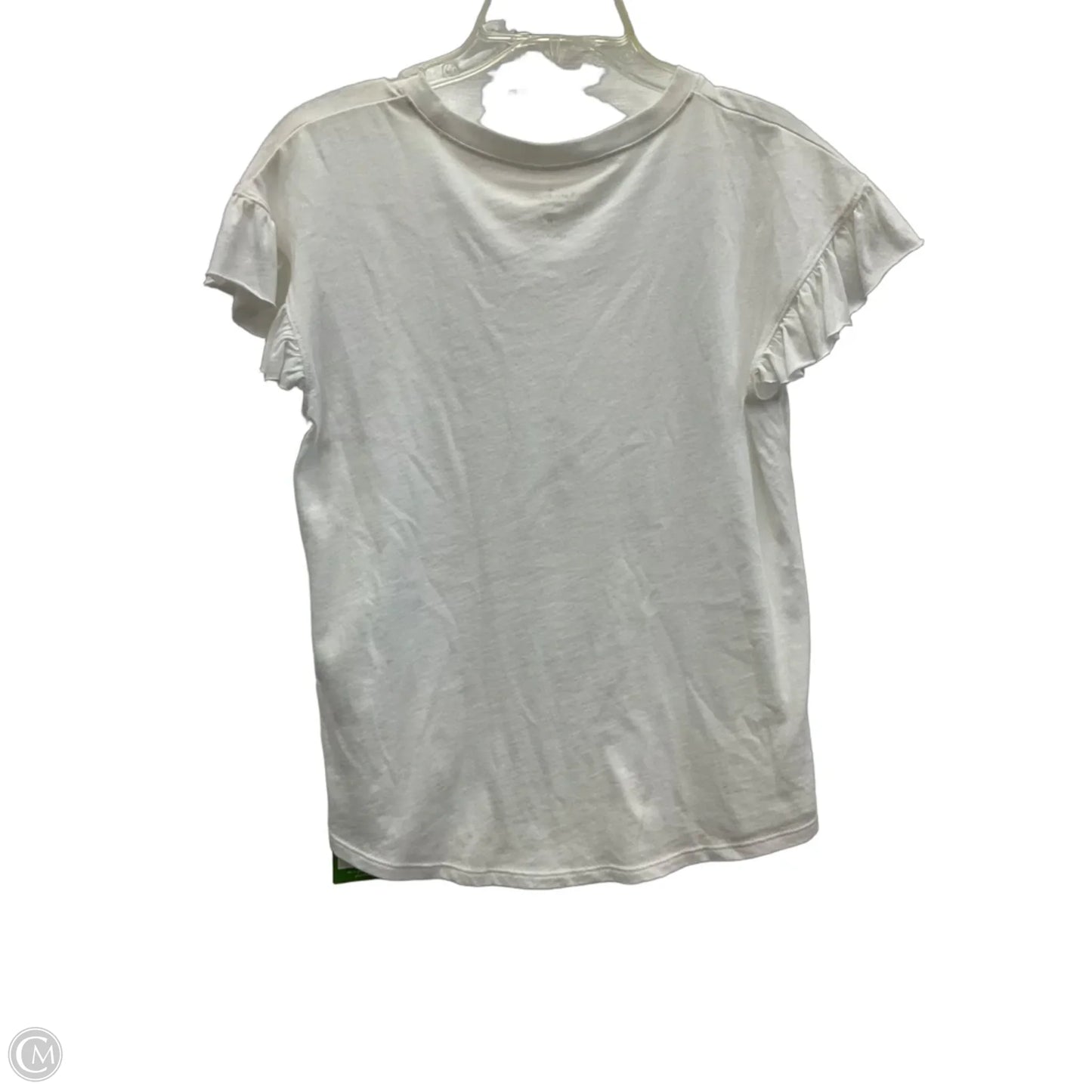 Top Short Sleeve Designer By Kate Spade In White, Size: Xs