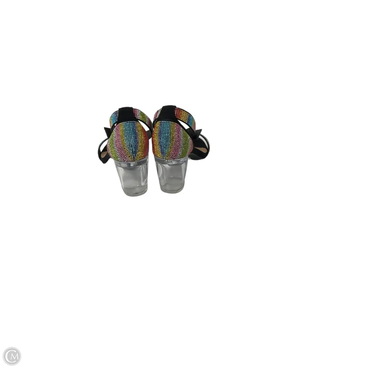 Sandals Heels Block By Torrid In Rainbow Print, Size: 7.5