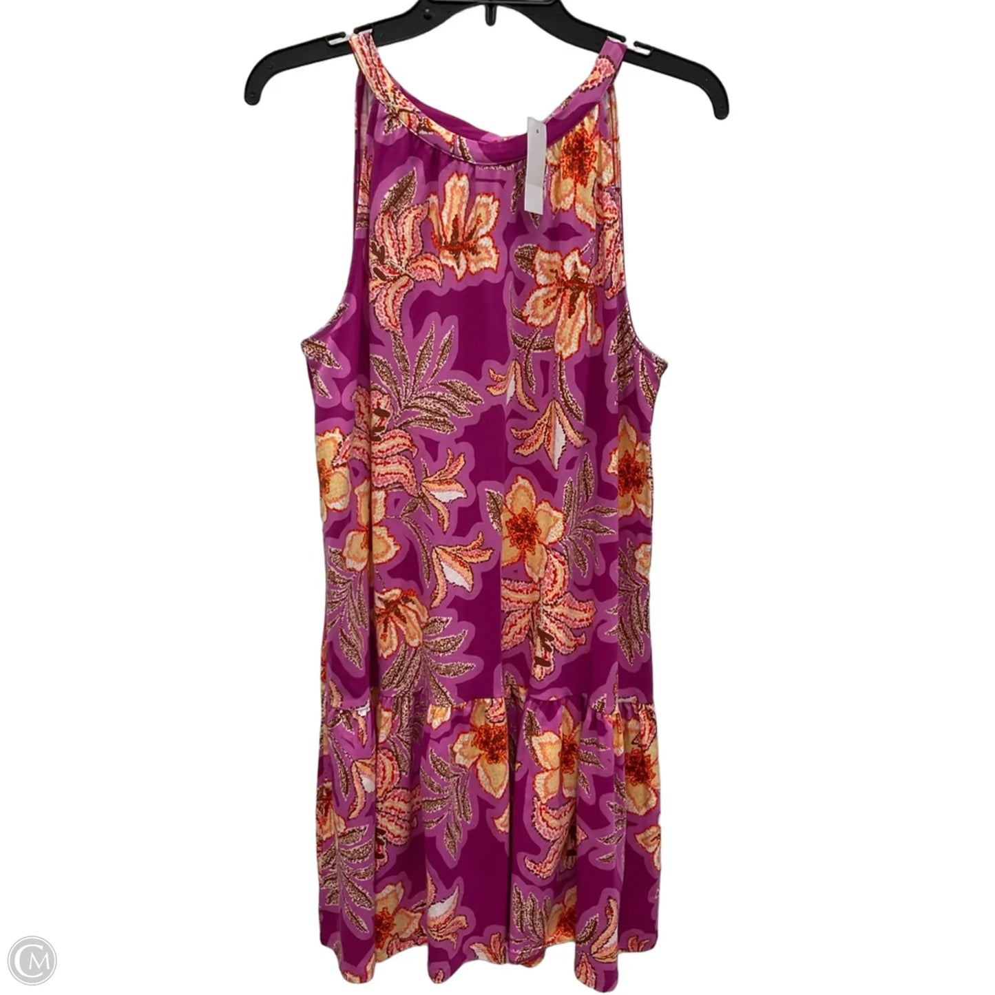 Dress Casual Midi By Loft In Floral Print, Size: M