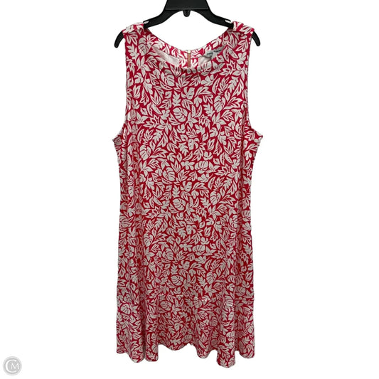 Dress Casual Midi By Tommy Bahama In Pink & White, Size: Xl