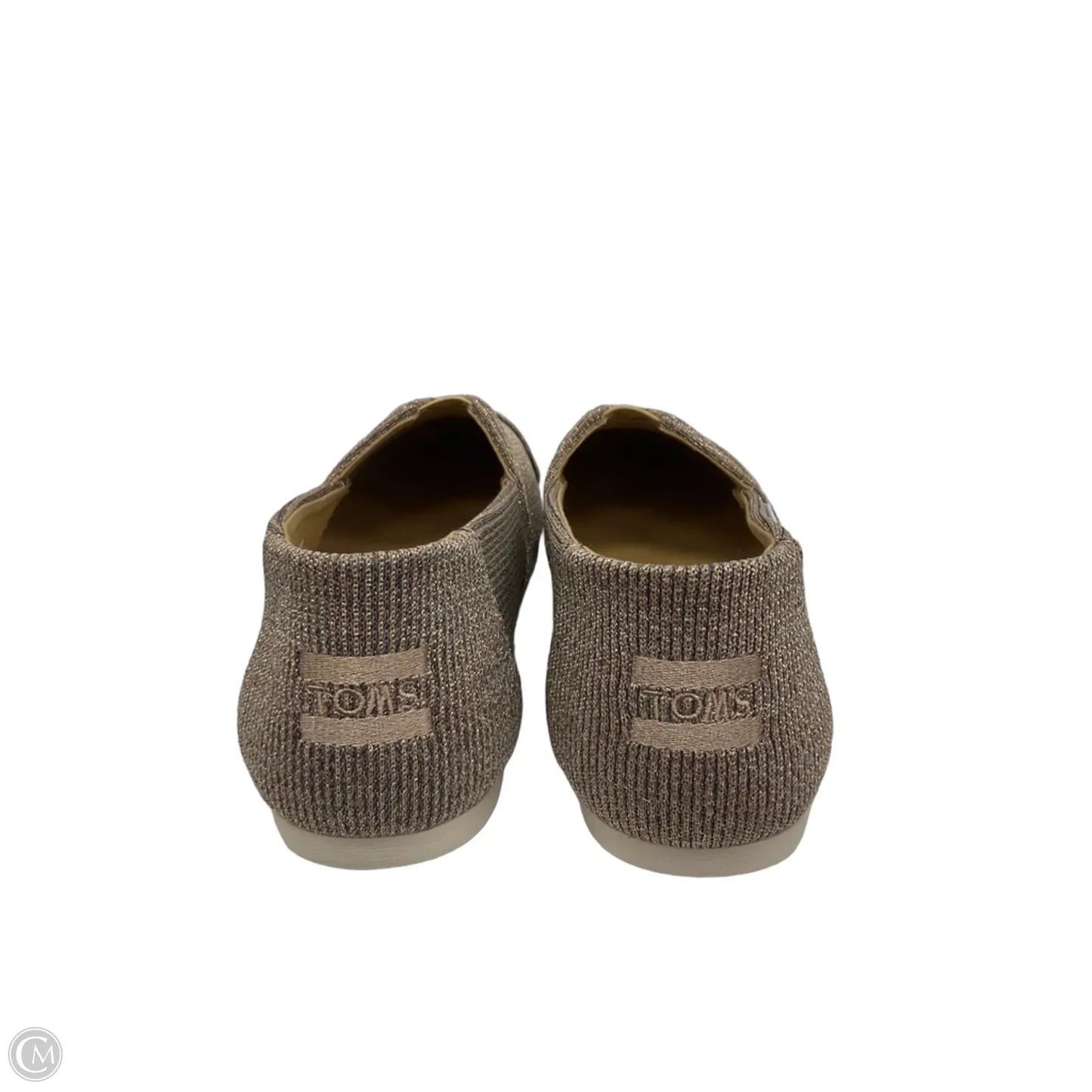Shoes Flats By Toms In Gold, Size: 10