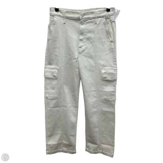 Jeans Straight By Mother In White Denim, Size: 6