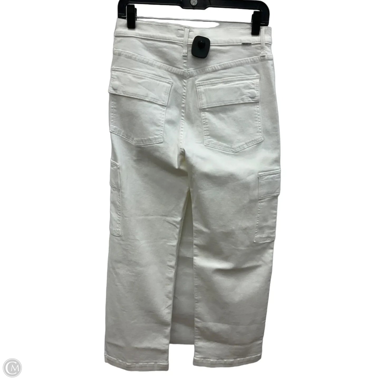Jeans Straight By Mother In White Denim, Size: 6